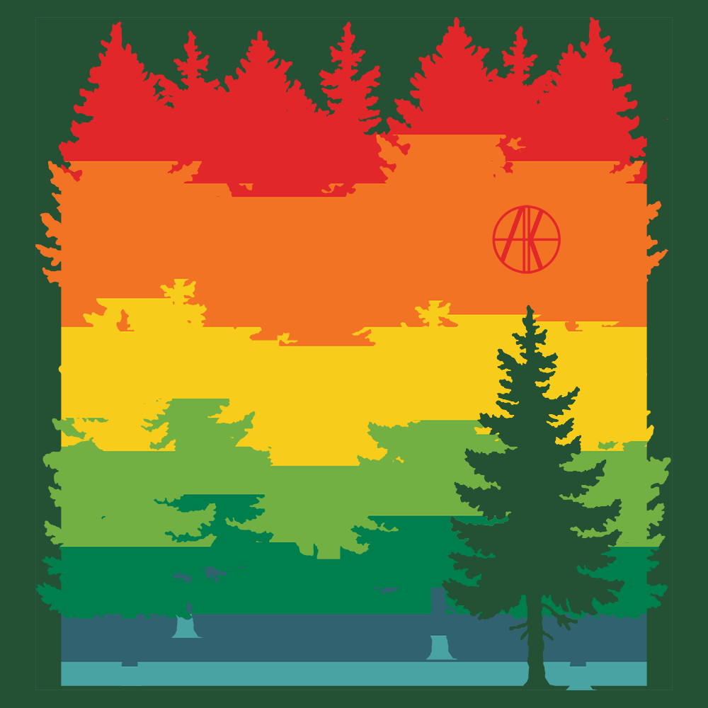 Rainbow Pine Tee