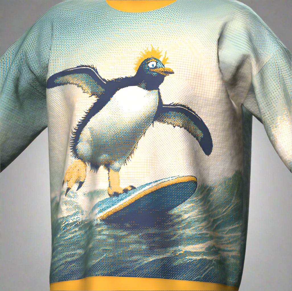 Southern Rockhopper Penguin Sweater